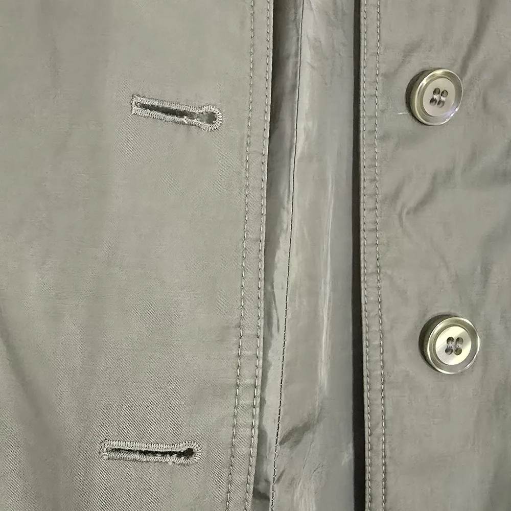 Gallery Trench Coat Outdoor Women L Green Jacket Removable Hood Button Pockets - Picture 8 of 16